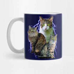 Lightning Cats - Vintage 90's Animal Design (it is so cool) Mug